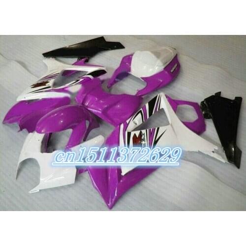 For SUZUKI 07 08 GSXR1000 GSX-R1000 K7 K8 2007 2008 aftermarket carenados blanco negro purple