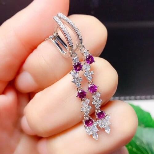 Garnet Earring Natural And Real Garnet Earring 925 sterling silver Fine jewelry Garnet Earring