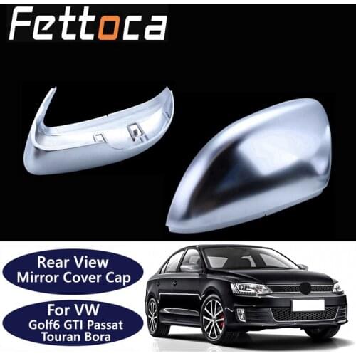 For VW Golf 6 MK6 Touran Bora Chrome Side Mirror Cover Caps 2011 2012 2013 2014 2015 Silver Matte