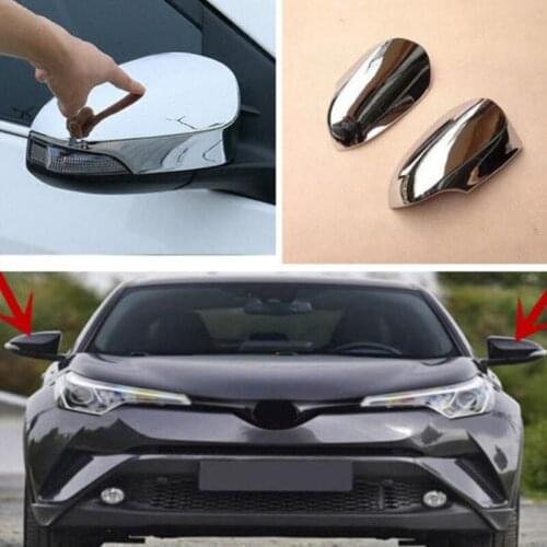 JXLCLYL 2pcs Chrome Rearview Side Mirror Cover Trim For 2016-2018 Toyota C-HR CHR