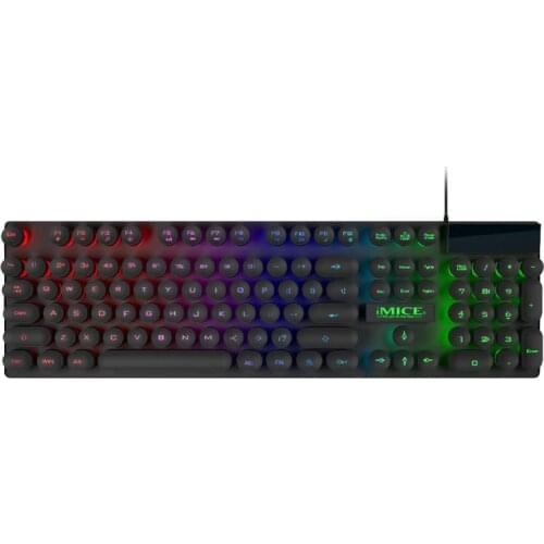 AK-800 USB Wired Mechanical Feeling Waterproof 104 Key RGB Gaming Keyboard Suspended Keycap Double Waterproof Design
