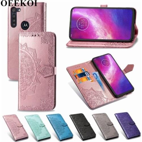 OEEKOL Datura Flower Flip Cover Leather Case for Moto G8 Power