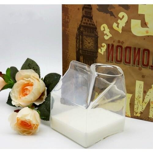 Originality Square High Temperature And Heat Resistance Transparent Beer Wine Glass Household Breakfast Milk Fruit Juice Cups