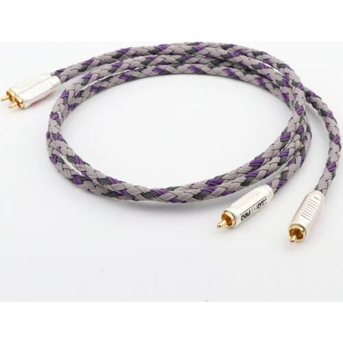 Pair hi-end XLO Signature Singled-Ended audio RCA interconnect Cable with RCA jack hifi RCA to RCA extension cable cord