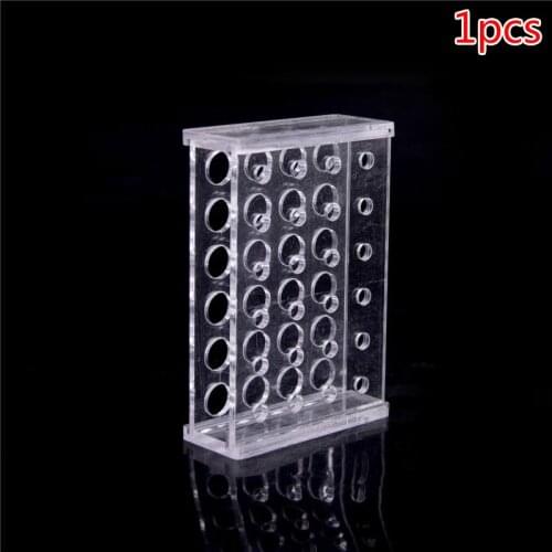 Plastic Clear Test Tube Rack 24 Holes Stand Lab Test Tube Stand Shelf School Supply Lab Equipment