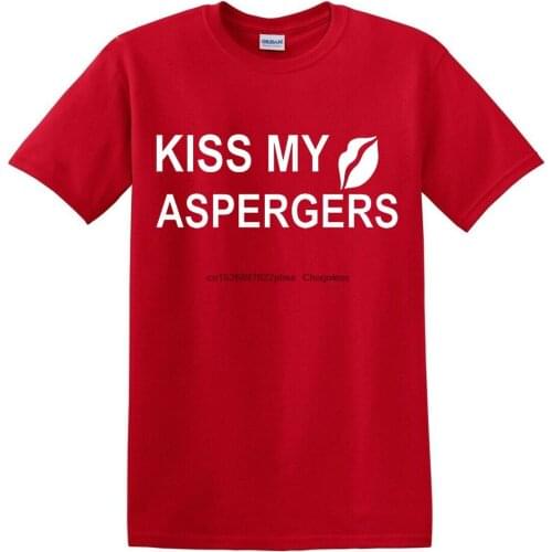 KISS MY ASPERGERS T-SHIRT Xmas Bwbr irthday Lips Awbr utism Autistic Awareness Top wbr Tee