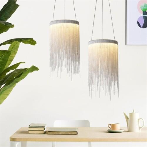 Nordic Fringed Pendant Lights Post Modern Living Room Childrens Room Bedside Deco Hanging Lamps LED Restaurant Bar Fixtures