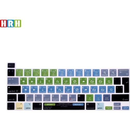 HRH Shortcut Hotkey Silicone Keyboard Skin Cover Protector For MacBook Pro 16 A2141 M1 Chip A2338/A2251/A2289 2020+ EU Version