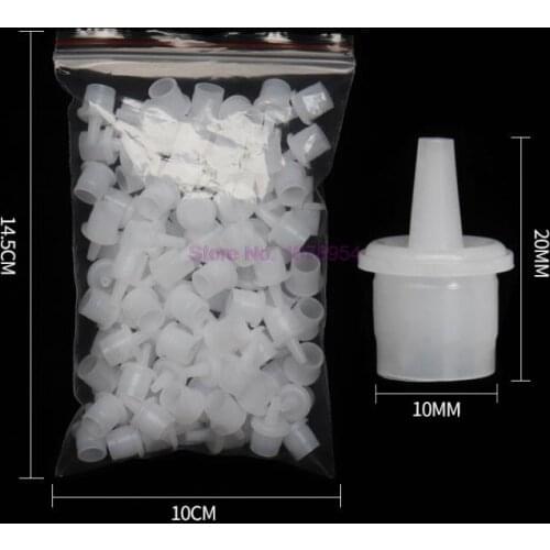 100bags 100pcs/bag Universal Eyelash Glue Replacement Bottle Mouth Head Convenient Extended Glue Usage Anti-blocking Eyelash hot