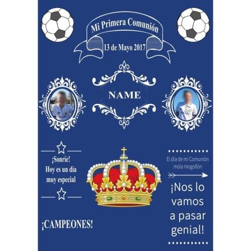 Allenjoy football backdrop 10th sports stripes superstar honor boy birthday baby shower communion background photozone photocall