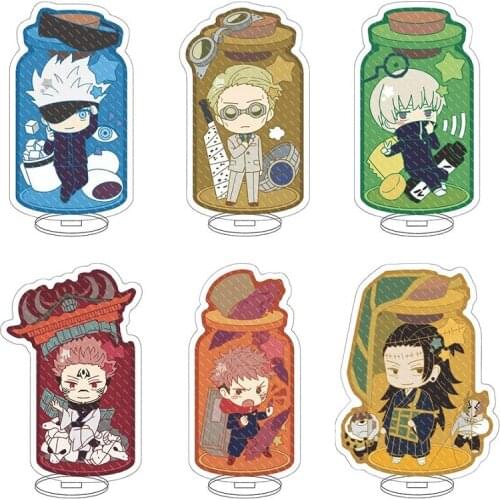 Anime Jujutsu Kaisen Cute Gojo Satoru Fushiguro Megumi Acrylic Figure BL Stand Model Plate Cartoon Desk Decor Fashion Cospla