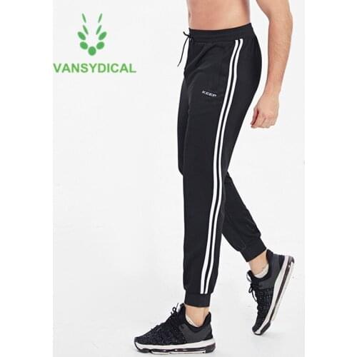 Brand 2021 New Workout Jogging Sweatpants Men Sports Running Pants With Zipper Pocket Fitness Training Trousers Male Side Stripe