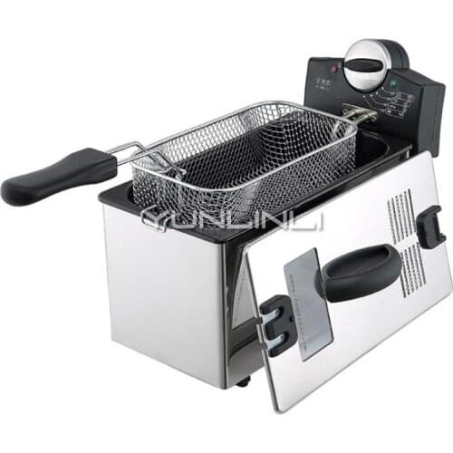 Household Electric Deep Fryer Single-tank Frying Cooker Stainless Steel Frying Oven HF-1106