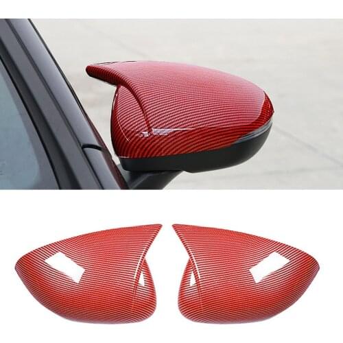 Carbon fiber ABS Red Horns Rearview Mirror Cover For Mercedes Benz A Class W177 A180 A200 CLA C118 2019-2020 Mirror Cover