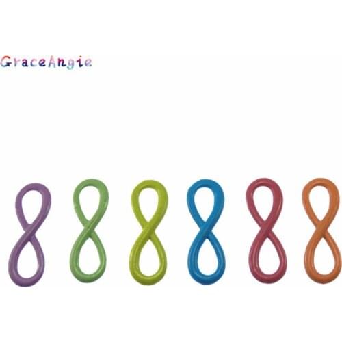 GraceAngie 20PCS Number 8 Shape Colorful Zinc Alloy Enamel Bracelelt Connector Handmade Jewelry Making Findings Mixed Infinity