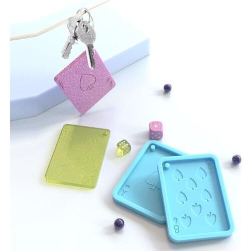 DIY Crafts Decorations Keychain Epoxy Resin Mold Jewelry Pendants Silicone Mould N58F