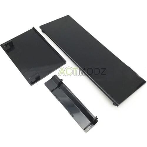 EXtremeRate Gamecube Ports SD Card Slot Dust cover Chassis door frame for Nintendo Wii Black