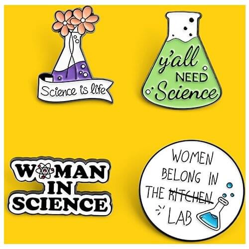 Science and Chemistry Enamel Pin Mathematical engineering beaker Brooches Bag Lapel Pin Doctors Badge Jewelry Gifts for Students