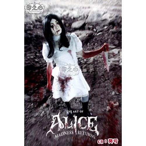 Hot Anime Alice: Madness Returns Cosplay Costumes Flesh-And-Blood Maid Dress Female Halloween Party Role Play Clothing