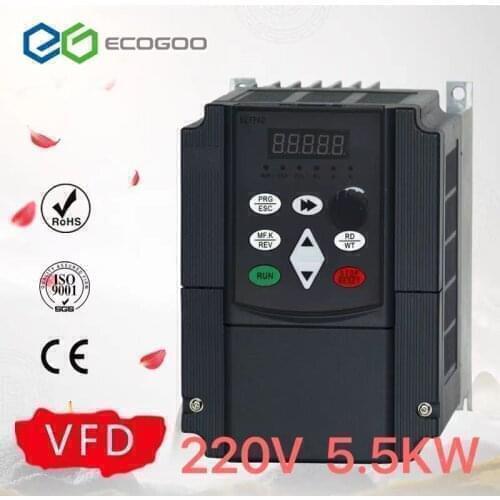 RS485 Interface 5.5KW 7.5KW Inverter VFD 220V Frequency Inverter 400HZ Variable-frequency drive Support MODBUS