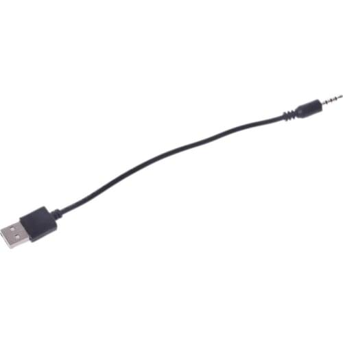 USB Male to 3.5mm Audio Stereo Headphone Jack Plug Cable For MP3 MP4 Black Hot B85B