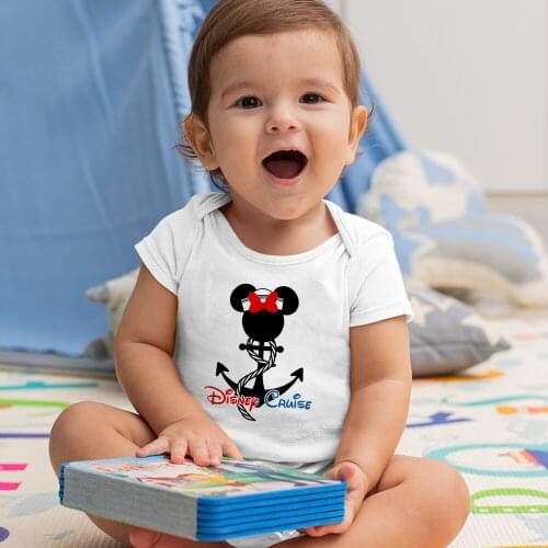 Newborn Bodysuits Disney Cruise Series Cartoon Pattern Printing Summer New Products Dropship Harajuku Kawaii Casual Style 0-24M
