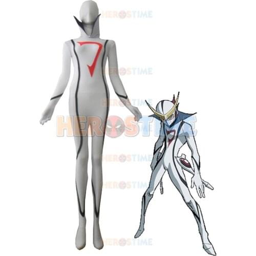 Casshern Costume white & black halloween cosplay Spandex Casshern Superhero Costume fullbody zentai suit hot sale free shipping