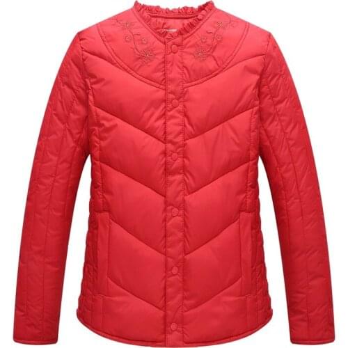 New autumn and winter jacket womens long-sleeved warm inner lining Slim thickened thin coat Korean version