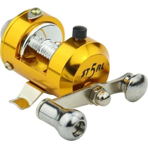 Mini Reel Bait Cast Drum Wheel Aluminum alloy drum wheel children fishing wheel Metal fish line wheel ice fishing wheel 2.1:1