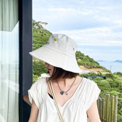 New Sun Hat Cotton Bucket Hats Women Summer Sunscreen Panama Hat Sunbonnet Fedoras Outdoor Fisherman Hat Beach Cap