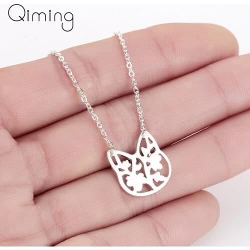 2020 New Cat Necklace Hollow Style Women Gold Animal Necklace Bohemia Cat Lover Gift Pendant Necklace Jewelry Gift