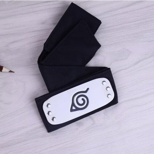 Naruto Headband Anime Kakashi Konoha Headband Metal Gold-plated Headgear Forehead Protector Cosplay Halloween Gifts