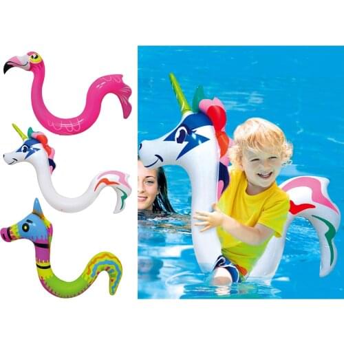 PVC Inflatable Toy Swimming Pool Noodle Summer Cartoon Inflatable Floating Noodle Float Swimming Pool Water Toy