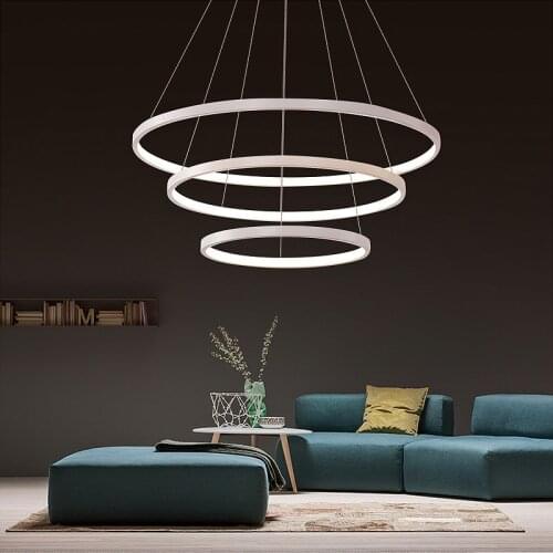 Nordic ring art chandelier atmosphere restaurant lights after the modern simple living room lighting personalized creative ring