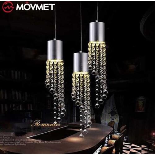 Modern LED pendant Lights For Bedroom Masterbedroom Crystal Surface Mounted Foyer Home Lighting Fixtures