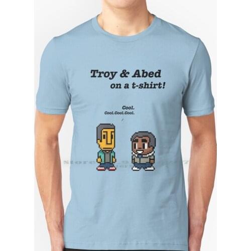 Troy And Abed · Community · Tv Show T Shirt 100% Pure Cotton Community Troy Abed Troy Abed Morning Jeff Britta Cool Timeline