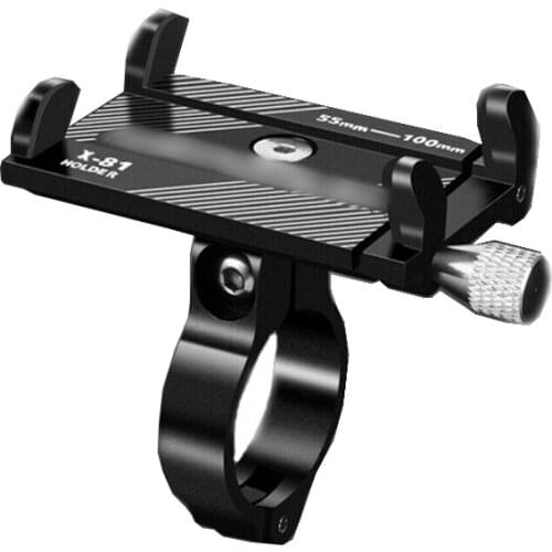 Bicycle Phone Holder Aluminum Alloy Bike Motorcycle Handlebar Clip Stand Mount Cellphone Holder Bracket for iPhone Samsung Hawei