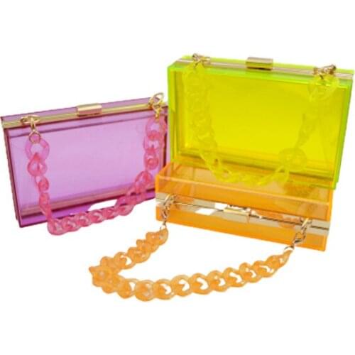 Candy Color women Shoulder Crossbody Bags Evening Bag Acrylic Transparent Clear Bags Luxury Designer Handbag Jelly Clutch Purse