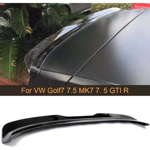 Carbon Fiber Car Rear Spoiler Wing Window Lip for Volkswagen VW Golf 7 MK7 7.5 2014 - 2018 for GTI R Bumper Car Sticker black