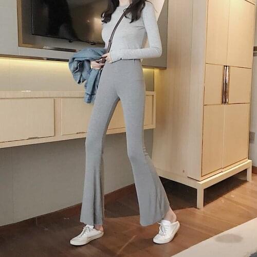 Women Pants Spring High Waist Casual Cropped Straight Womens Clothing Pantalones De Mujer