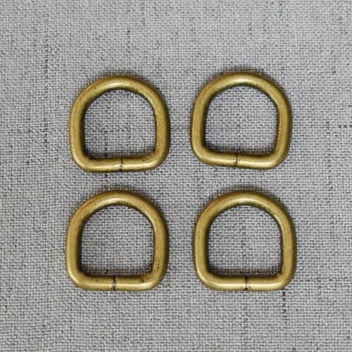 10 Pcs/Lot 15mm Bronze Metal High Quality Chain D Ring Buckle Hand Bag Purse Strap Belt Dog Collar Clasp DIY Heavy