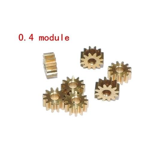 10PCS Wholesale spindle metal gear 0.4 modulo 12 tooth DIY model toy car accessories aperture 2MM free shipping