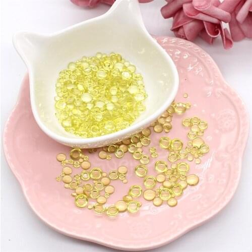 KSCRAFT 350pcs YellowSimulation Dewdrop Waterdrop Droplets Stones for DIY Paper Craft Card Making Decor Accessories Scrapbooking