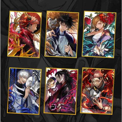 Anime Jujutsu Kaisen Geto Suguru Fushiguro Megumi Gojo Satoru Colored Paper Souvenir Acrylic Keychain Pendant Keyring Badge