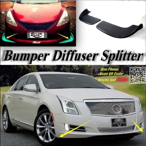 Car Splitter Diffuser Bumper Canard Lip For Cadillac XTS 2012~2016 Tuning Body Kit Front Deflector Car Fin Flap Chin Reduce
