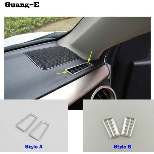 Car styling garnish cover frame trim ABS chrome front Air conditioning Outlet Vent panel 2pcs For Toyota RAV4 2016 2017 2018