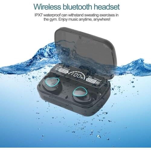 M10 Wireless Headphone TWS Binaural Mini Digital Display Headset Smart Digital Blue tooth Headset Wireless Headset Stereo In-Ear