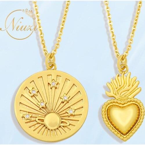 Goth Gold Color Vintage Womens Choker Necklaces Fine Trendy Heart Couple Pendants Female Necklaces Punk Girl Party Neck Jewelry