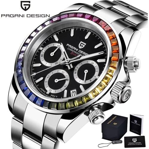 PAGANI Design 40MM Mens Quartz Watch Multifunction Chronograph Top Brand Luxury Watch Mens Stainless Steel Waterproof Watches