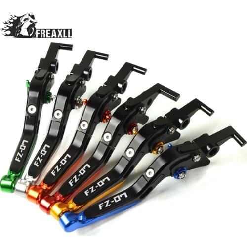 CNC Aluminum Motorbike Motorcycle Accessories Adjustable Folding Extendable Brake Clutch Levers For YAMAHA FZ-07 FZ07 2014-2016